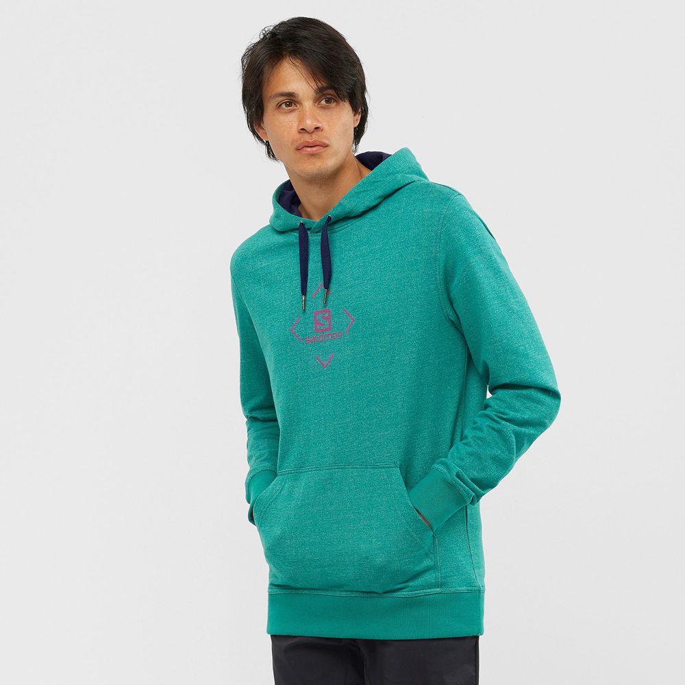 Salomon Israel SHIFT HOODIE M - Mens Midlayers - Green (FKWA-83750)